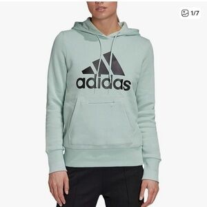 Adidas Women's Light Mint Green Hoodie, Size Small